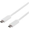 DELTACO Cavo USB 3.1, Gen 1, Tipo C - Tipo C, 1 m, bianco