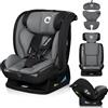 Lionelo seggiolino auto Izzy i-Size da 40 a 150 cm, 13 livelli di regolazione, RWF FWF, R129 i-Size STANDARD - grigio