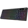 Nikcorp Tastiera da gaming meccanica, cablata, retroilluminata, nera, 95 tasti