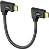 OEM Allecto Plus - Cavo USB-C 4.0 con angolo di 90 gradi (destro/sinistro/obliquo) - Ricarica rapida da 240W - Cavo USB-C a USB-C - Cavo di prolunga per laptop, tablet e dispositivi mobili - Supporta trasferimento dati e ricarica