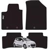 RAEM RICAMBI AUTO Set 4 Tappeti in Moquette Adatti per i10 dal 2013 con 3 Attacchi - Compatibli NON Originali, con Bottoni di Fissaggio, con Battitacco cucito e antiscivolo