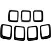 NLNNBCKVDV Per Jeep Per Compass 2017 2018 2019 2020 Auto Anteriore Griglia Decorazione Copertura Finitura Adesivi Griglia del radiatore(Nero)