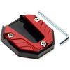 ONEMAJI 1 Pezzo Estensione Cavalletto Laterale Moto per VOGE 500DS (2020-2023) Piastra Ingranditore Appoggio Supporto Parcheggio,Red