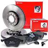 BREMBO Coated Disc Line set freni asse anteriore incl. dischi freno anteriori Ø 288 mm ventilati e pastiglie freno anteriori Compatibile con AUDI A4 B6, A4 B7, A6 C5, SEAT EXEO, SKODA SUPERB 1