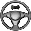Shining wheat Coprivolante cucito a mano in pelle sintetica nera per Toyota RAV4 1998-2003 Celica 1998-2005 Corolla (US) 2003-2008 Lexus IS200 300 1999-2005 (linea nera)