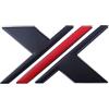 SgW X Emblema applicabile al nuovo logo auto modificato X-POWER MGX Lettering Body Side Logo Posteriore Adesivo (Nero Rosso)
