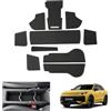 GAFAT Compatibili con VW T-ROC ii 2 2026 2027 Set di Tappetini Antiscivolo, in Gomma di Protezione per Console Centrale, Portabicchieri e Scomparti delle Porte, Accessori Life Style R-Line (Nero)