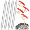 Siyurongg Set di 4 Leve per Pneumatici & Protezione Cerchi, Strumenti di Montaggio Pneumatici per Moto, Auto, Biciclette - Kit Utensili Cambio Pneumatico con Proteggi Cerchi