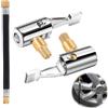 HstiaLving 3 prolunghe per valvola, tubo per gonfiaggio pneumatici, 12 cm, adattatore | Connettore sicuro, attacco rapido, per moto, sedia a rotelle, bus, materiale flessibile