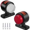 Normodic 2 x LED Umrissleuchte Begrenzungsleuchte, Indicatori Luminosi per Rimorchi 12/24 V, 3 Colori, Bianco, Rosso, Arancione, Universali, per Auto, SUV, Furgone, Camion, Veicoli Ricreazionali
