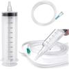 SERYUUT Olio Pompa Aspirazione, Grande siringa con Tubo Flessibile con Tubo 1000ml Grande Siringa con Tubo 100cm Pompa Manuale Antiperdita per Olio Motore Cambio Liquidi Auto Officina