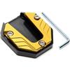 ONEMAJI 1 Pezzo Estensione Cavalletto Laterale Moto per Honda Forza 350 (2021-present) Piastra Ingranditore Appoggio Supporto Parcheggio,Yellow