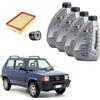 Generico Kit Tagliando per Panda 900 1000 e 1100 cc, Filtri Aria Olio e 4 Litri di Olio Motore 10w40 Q8 Advanced Plus | Kit Filtri e Olio Motore