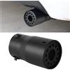 Riloer Tubo di scarico auto Riloer 80mm, silenziatore di scarico auto DB killer, marmitta cromata, acciaio inossidabile, nero