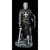 Figura Dei Cavalieri Templari Neri Con Scudo E Spada - Decorazione Di Fantasia