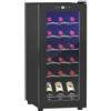 HOMCOM Cantinetta Vino Refrigerata per 18 Bottiglie Anti-UV 34.5x45x78cm