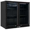 Générique Posteriore Bar refrigerato - 2 porte vetrate a battente - 208 L - Illuminazione a LED - Temperatura da 2°C a 8°C - Compatto e robusto