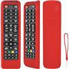 CTRLBETTER Custodia per telecomando in silicone compatibile con Samsung BN59-01175N BN59-01189A BN59-01315B TV telecomando copertura protettiva antiurto con cordino (Rosso)