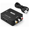 NOWEISU Convertitore HDMI a RCA, Adattatore HDMI a RCA 1080P