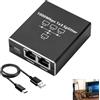 Hilacini Switch Ethernet 3 porte RJ45 1000Mbps Splitter Ethernet 1 a 3, Splitter LAN Multiporta USB Alimentato, Adattatore di rete Gigabit, per PC, router, TV, decoder, compatibile Cat5 Cat6 Cat7 Cat8