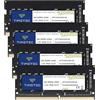 Timetec 32GB KIT(4x8GB) DDR4 2400MHz (PC4-2400T) PC4-19200 SODIMM RAM per laptop, mini PC e computer All-in-One - Non-ECC Unbuffered, 260 pin, 1,2V CL17 modulo di memoria