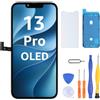 LL TRADER Schermo per iPhone 13 Pro 6.1 OLED Sostituzione e Kit | Supporto per Schermo FHD con 3D Touch e Digitalizzatore, Dotato di Nastro Adesivo Impermeabile e Pellicola Protettiva