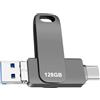 Joozocee 128GB Chiavetta USB 4 in 1 con Connettori Multipli - Unità Flash Portatile per Smartphone, Tablet, PC e Laptop, Backup Dati Senza App, Plug & Play Universale