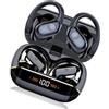 Ltinist Cuffie Bluetooth 5.4 Sport, Auricolari Bluetooth 75 Ore HiFi Stereo | Cuffie Wireless Impermeabili IPX8,4 ENC Cancellazione Rumore Mic,Con Display a LED,Headphones Per Corsa e Sport Estremi,black