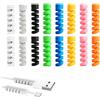 FinalCool 16 Pezzi Protezione Cavo，Protezione Micro-Siliconica Flessibile, Copri Caricatore per Caricatore Tipo-C Caricamento，Per Tutti I Cavi di Ricarica del Cellulare Cavi del Mouse Cavi USB(8 Colori)