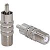 Greluma 2 pz adattatore tipo F femmina a RCA maschio,spina F alla presa RCA,connettore F RCA per cavo coassiale audio video