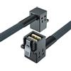 10Gtek® Internal Mini SAS HD SFF-8643 to SFF-8643 Cavo, Right Angle to Right Angle, 0.75-Meter(2.4-ft)