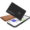 Satevol Slim Air Tag Card, Bluetooth Smart Finder Ricaricabile, Wallet Tracker Localizzatore di Portafogli IP68 Impermeabile, Compatibile con Apple Find My (IOS Solo), Spessore 1.6mm