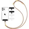DIDADI Collana universale da tracolla, cinturino per cellulare adatto per tutti gli smartphone, cordino per cellulare con 2 pad, compatibile con tutti gli smartphone Lanyard (arcobaleno)