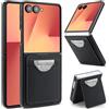 Cracedily Cover per Samsung Galaxy Z Flip 7 Case, Custodia Cover Pelle Premium Portafoglio con Porta Carte Supporto Protezione Flip Case Custodia per Samsung Z Flip 7, Nero