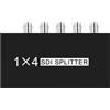 Pluuttiem Splitter SDI Digitale 1X4 Splitter Multimediale Adattatore Extender SDI con Video TV 1080P per Proiettori, Monitor-Spina UE Durevole