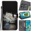 Rnrieyta Miagon Custodia Cover Case per Realme C53,Carino Modello Pelle Portafoglio Libro Cuoio Flip Case con Porta Carte Magnetica Supporto,Cristallo Fiore