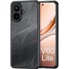 GIOPUEY per Vivo V60 Lite 4G/5G Custodia, Cover Rigida in PC + Morbida in TPU, Custodia Opaco, Airbag Anti-Caduta, Nessun Ingiellimento - Black