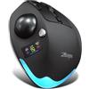 zelotes Mouse Wireless Trackball con Display,Bluetooth Ricaricabile,4800 DPI con 9 Pulsanti, Design Ergonomico,LED RGB,Mouse Senza Fili USB per PC,Laptop,Tablets,Nero