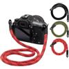 LENS-AID Tracolla fotocamera corda 100 cm - Rossa | nylon 100%, diametro 10 mm, anelli con protezione, per reflex, mirrorless, fotocamere retro e analogiche