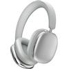 Lonzuer Cuffie Bluetooth over-ear ANC, batteria 120h | Audio Hi-Res, driver da 40 mm, Multipoint BT 5.4, cancellazione del rumore, ufficio, viaggi, home office, argento