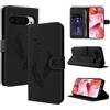 CASAFUNY Cover per Google Pixel 9/Google Pixel 9 Pro Custodia Cover in Pelle Portafoglio a Libro Magnetica Supporto Protezione Flip Case Custodia per Google Pixel 9/9 Pro 2024, Nero