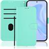 IMEIKONST per Samsung Galaxy S26 FE Custodia a portafoglio verde YBP1 | Custodia a libro in pelle PU con chiusura magnetica, antiurto, con 3 scomparti per carte di credito