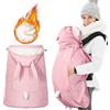 Orzbow Cover Marsupio Neonato, Coniglio Rosa | Cover Babywearing Invernale, Coperta Marsupio Neonato Universale, Parte Superiore Staccabile, Cerniera Inferiore e Tasca