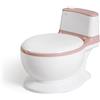 MS - Vasino Baby Potty, 2-3 anni, con suono e seduta imbottita - Bianco/Rosa
