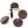 Adsamm FP-S-BR-40-4 4 feltrini con Vite, Marrone, Ø 40 mm