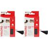 VELCRO Brand Nastro Riapribile Adesivo Nero 20 mm x 1 m (Confezione da 2)