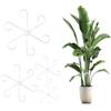 RoserRose Monstera - Set di 8 supporti per piante perenni, fiori, rose, pomodori, aiuti per piante da interno, piante perenni e fiori (incolore)