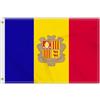 Petite Pine 2 × 3 FT Bandiera Andorra, Medium 60 × 90 CM 150D Andorran Outdoor Banner, Decor Garden con Brass Gromment