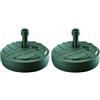 DIKEL Supporto per ombrellone, 2 x Ø 39 cm, riempito con acqua o sabbia, 12 l, robusto supporto per ombrellone in plastica resistente alle intemperie, stabile base per ombrellone per terrazza