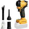 ballity Soffiatore per foglie senza fili compatibile con Dewalt 18 V, soffiatore senza fili e aspirapolvere portatile, ventilatore elettrico da giardino, 20000 giri/min, 4 ugelli per la cura del prato